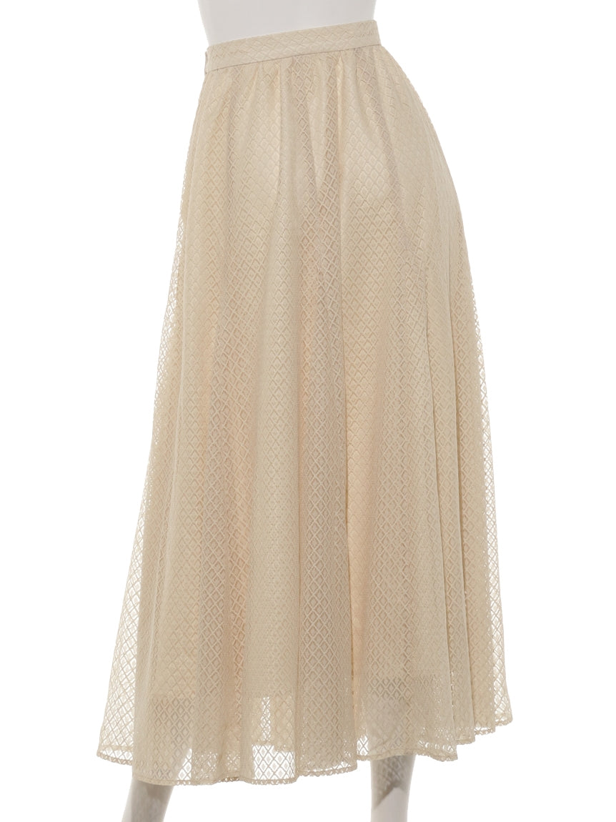 テチチ Te chichi Techichi CLASSIC ラッセルスクエアレースフレアスカート （オフ） オフ