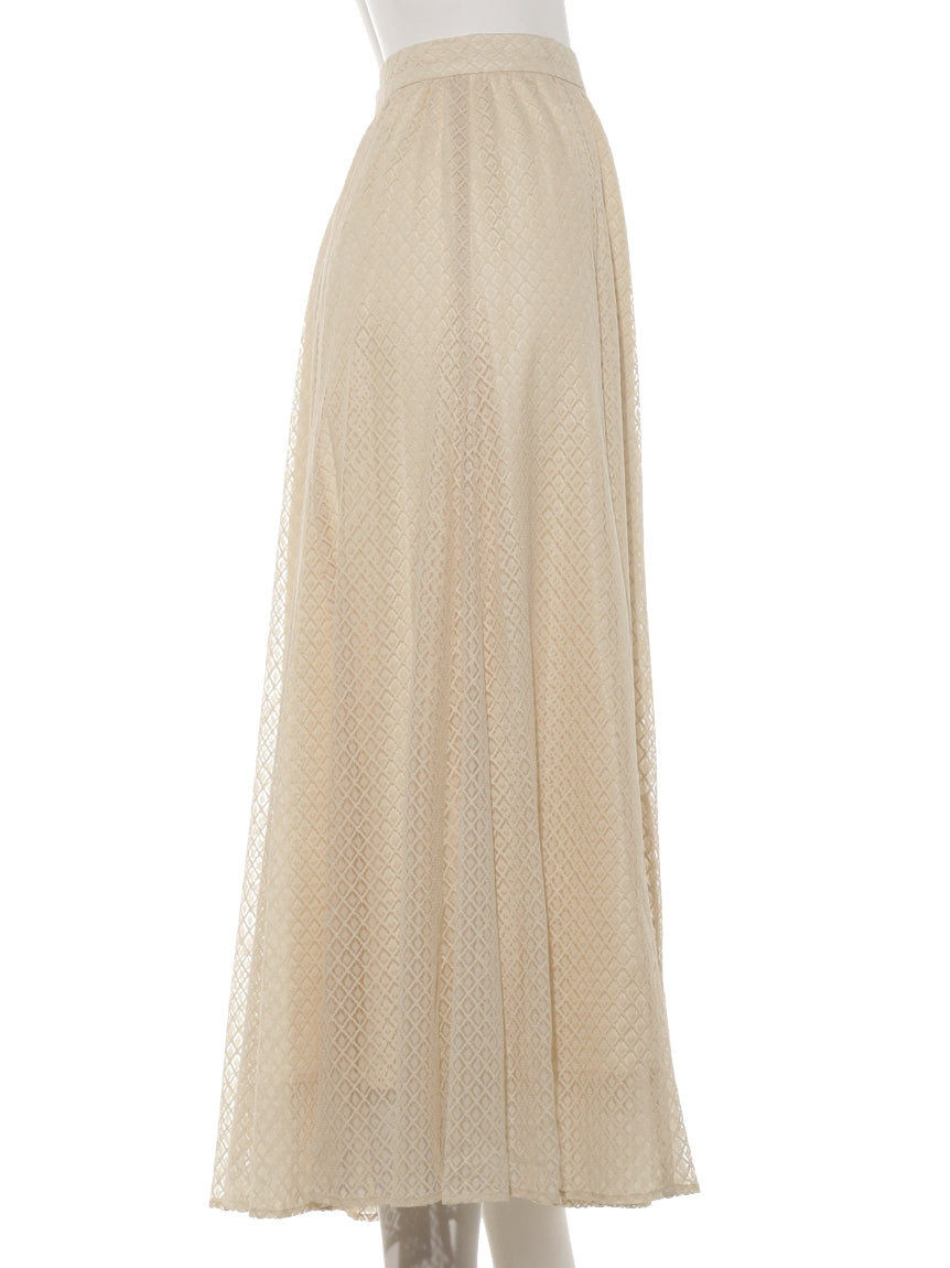 テチチ Te chichi Techichi CLASSIC ラッセルスクエアレースフレアスカート （オフ） オフ