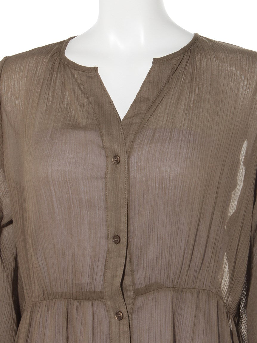 テチチ Te chichi シアー楊柳ティアードワンピース LS （オフ） オフ