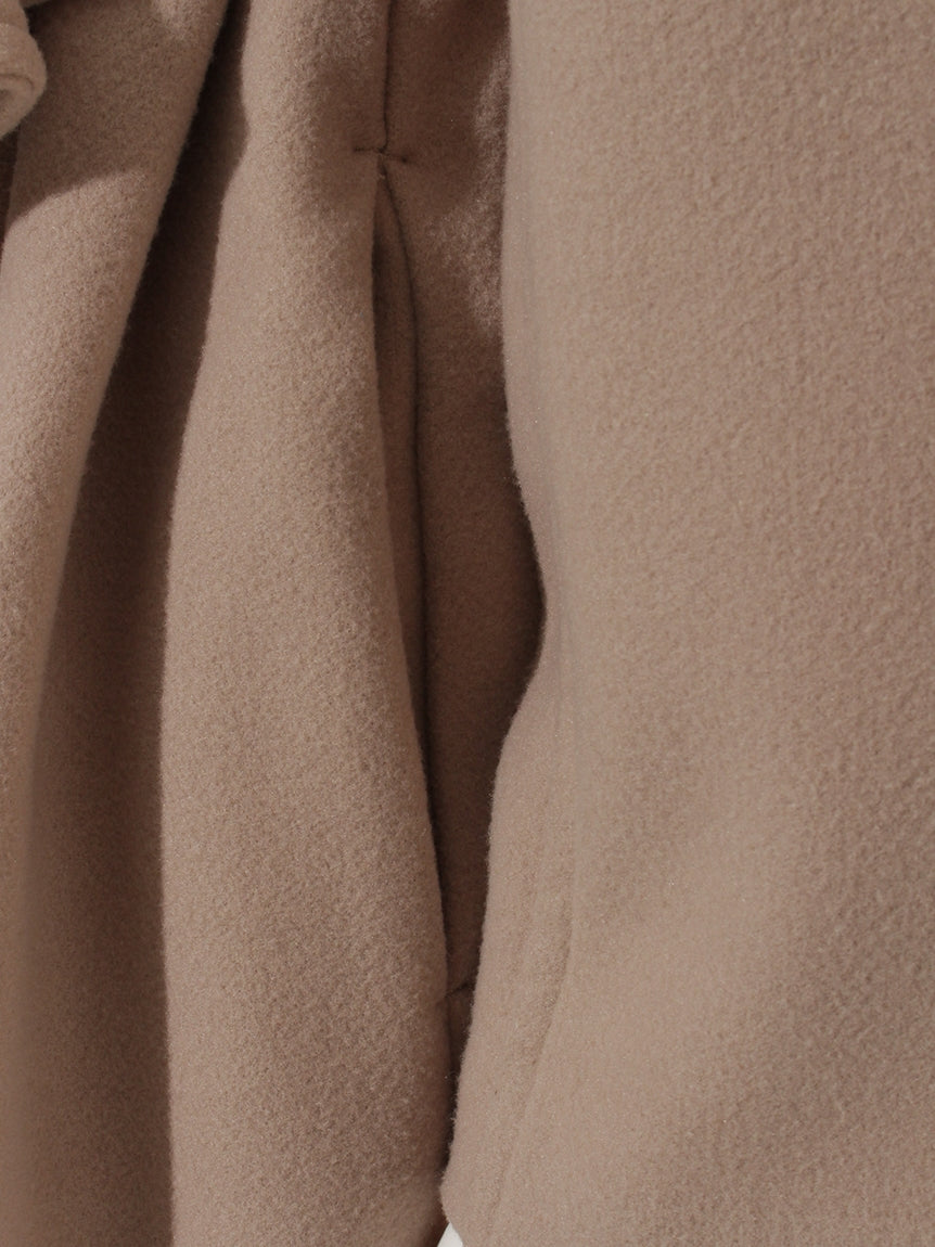 テチチ Te chichi ダブルフェイスオープンカラーコート （キャメル） キャメル