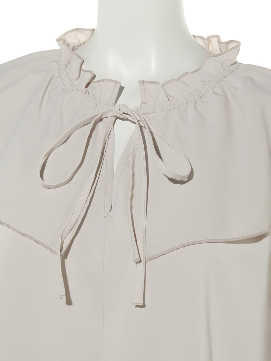 テチチ Te chichi ラッフルカラーブラウス （グレー） グレー