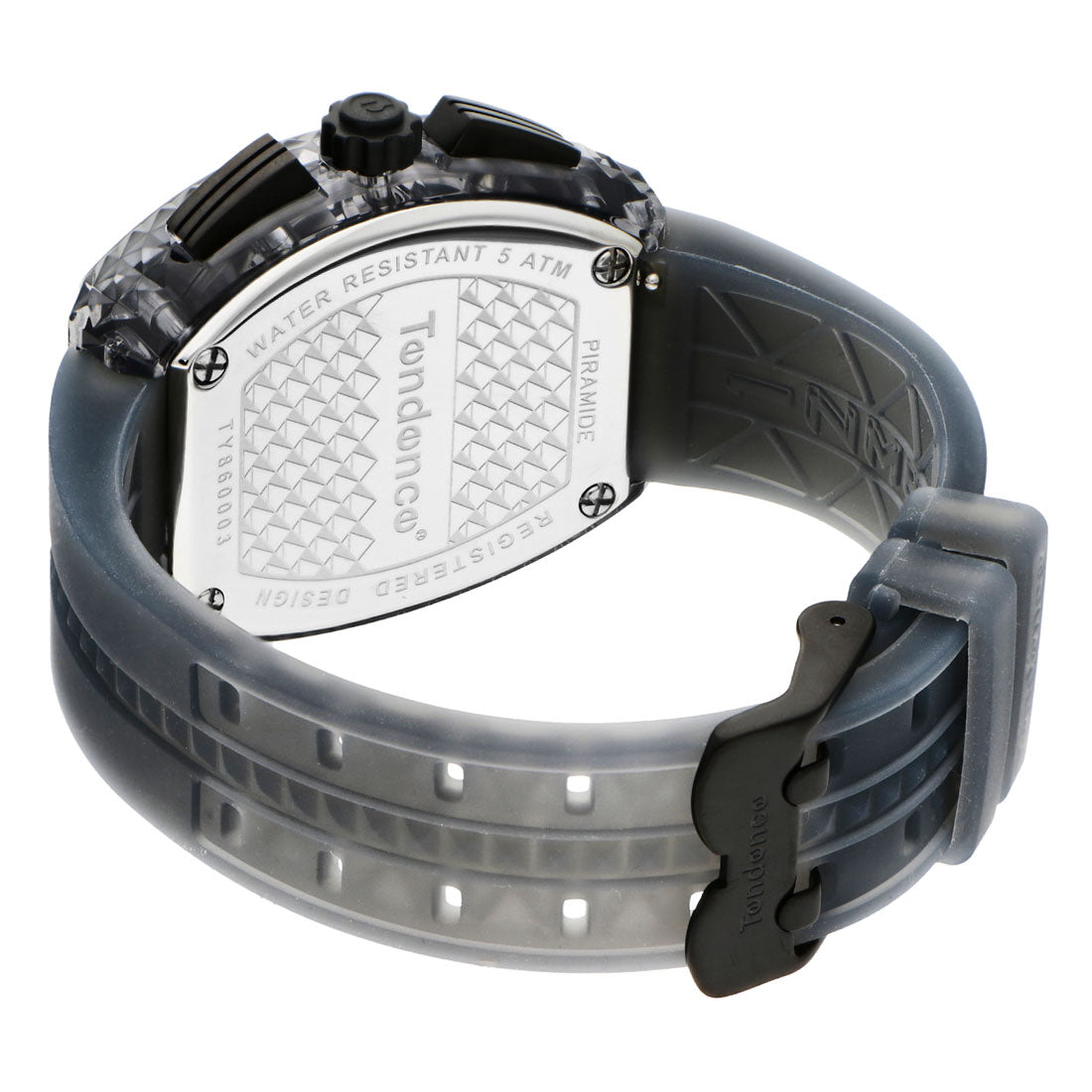Tendence Pyramid Men's Watch TY860003 Quartz Grey Pearl Silicone