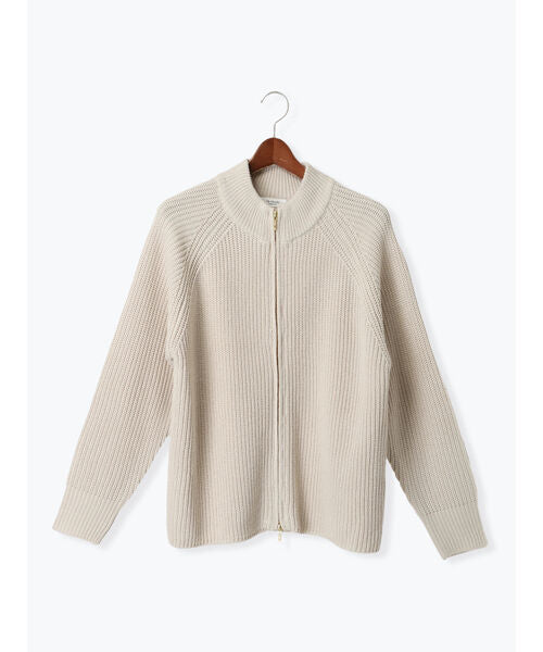 テチチ テラス Te chichi TERRASSE 片畦ハイネックダブルジップニット （サックスブルー） サックスブルー
