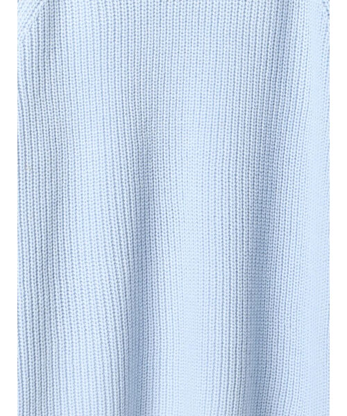 テチチ テラス Te chichi TERRASSE 片畦ハイネックダブルジップニット （サックスブルー） サックスブルー