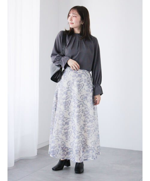 テチチ テラス Te chichi TERRASSE メッシュフラワーフレアスカート《2025spring catalog item》 （グリーン） グリーン