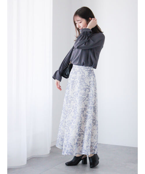 テチチ テラス Te chichi TERRASSE メッシュフラワーフレアスカート《2025spring catalog item》 （グリーン） グリーン