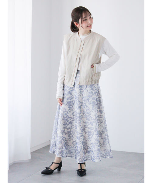 テチチ テラス Te chichi TERRASSE メッシュフラワーフレアスカート《2025spring catalog item》 （グリーン） グリーン