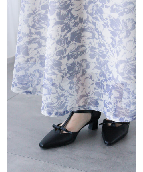 テチチ テラス Te chichi TERRASSE メッシュフラワーフレアスカート《2025spring catalog item》 （グリーン） グリーン