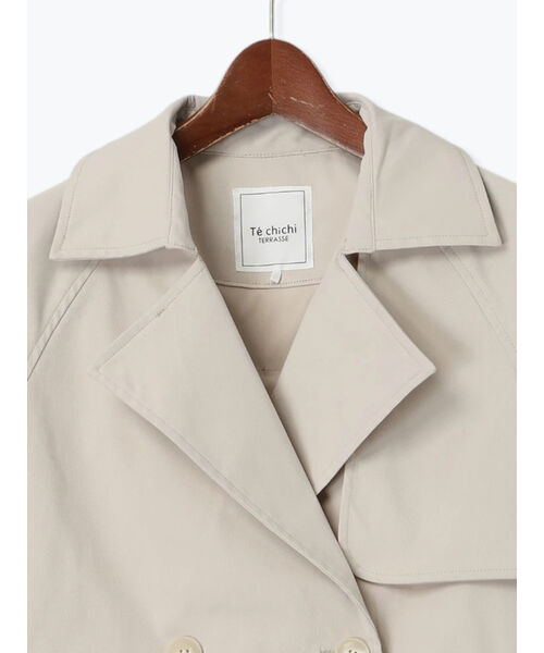 Te chichi TERRASSE 【Water-repellent/Pollen-resistant】 Short Trench Coat