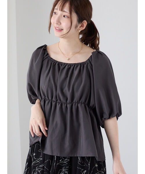 テチチ テラス Te chichi TERRASSE 2WAYオフショルブラウス （チャコールグレー） チャコールグレー