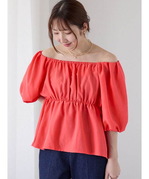 テチチ テラス Te chichi TERRASSE 2WAYオフショルブラウス （チャコールグレー） チャコールグレー