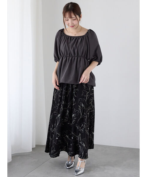 テチチ テラス Te chichi TERRASSE 2WAYオフショルブラウス （チャコールグレー） チャコールグレー