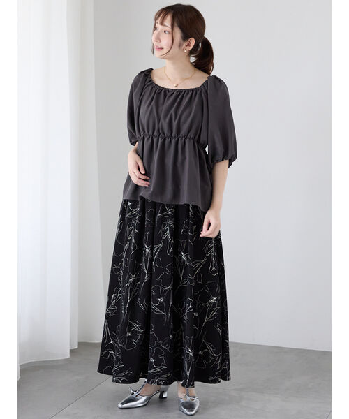 テチチ テラス Te chichi TERRASSE 2WAYオフショルブラウス （チャコールグレー） チャコールグレー