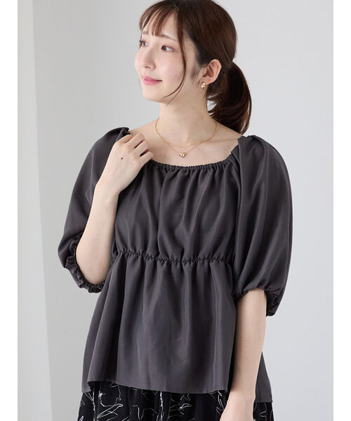 テチチ テラス Te chichi TERRASSE 2WAYオフショルブラウス （チャコールグレー） チャコールグレー