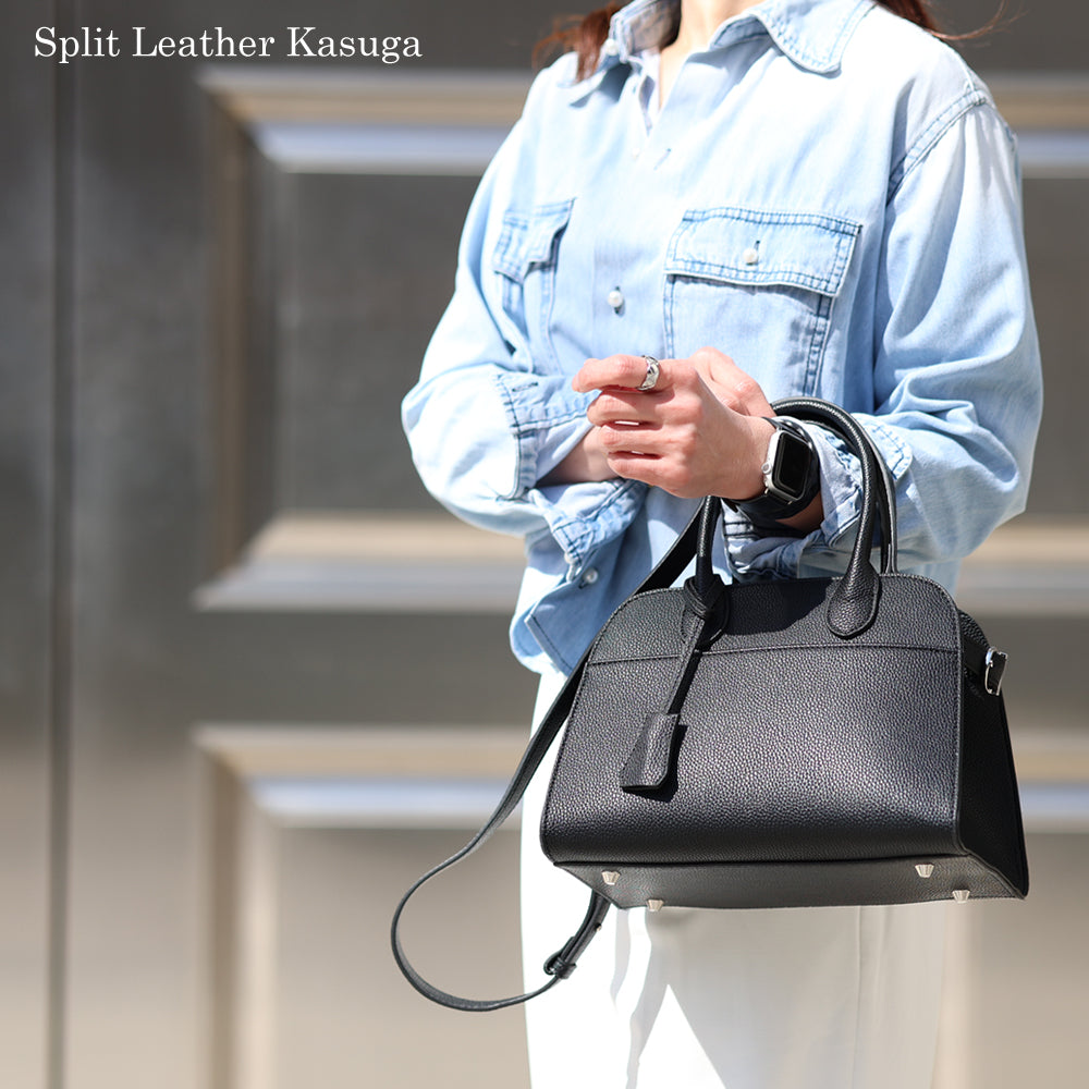 トウキョウヒャッカ 東京百花 スプリットレザー【Kasuga カスガ】ブラック×シルバー金具 （BLACK×SILVER） BLACK×SILVER