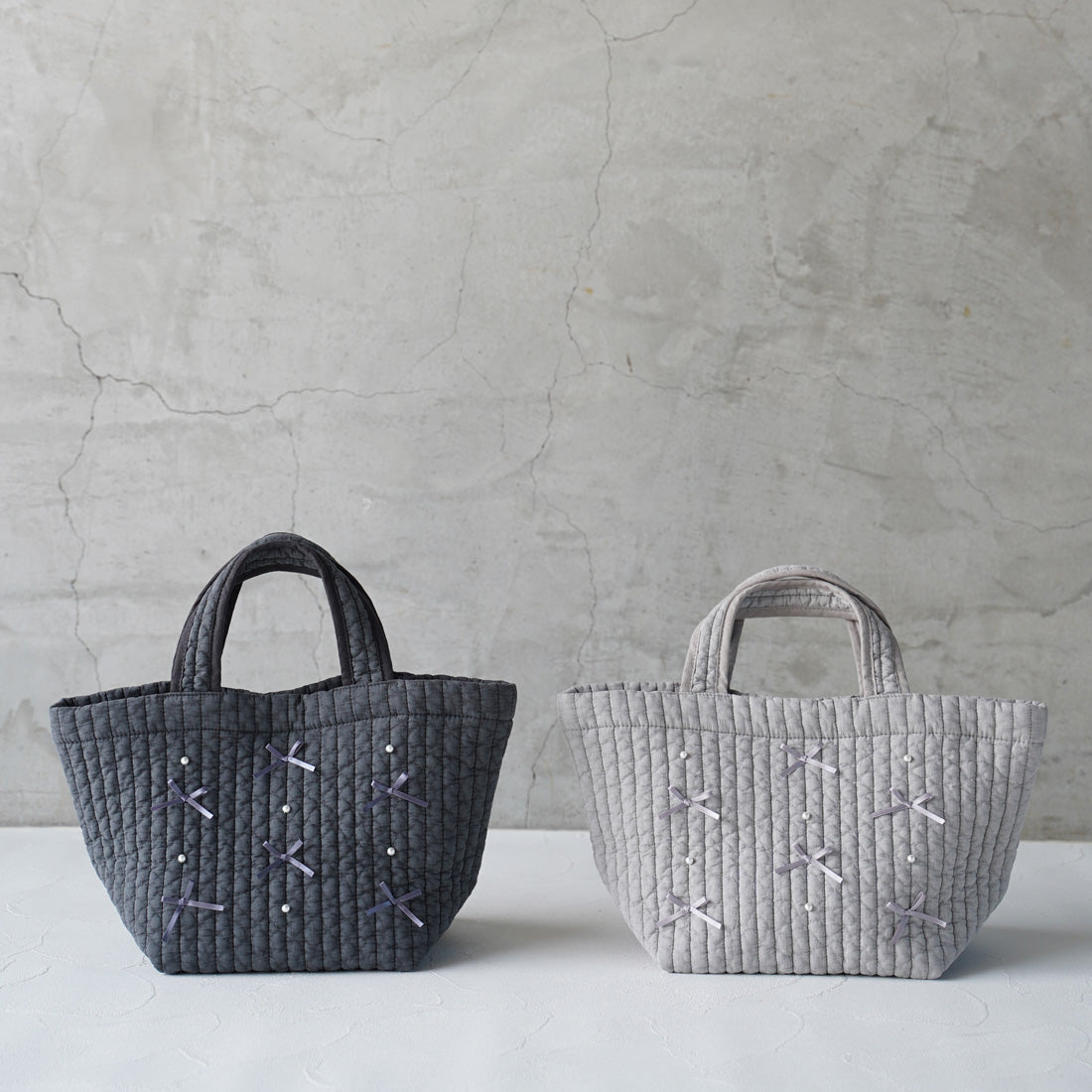 トウキョウヒャッカ 東京百花 【Tote Seryon トートセリョン】リボン＆パール(アンティークグレー) （GRAY） GRAY