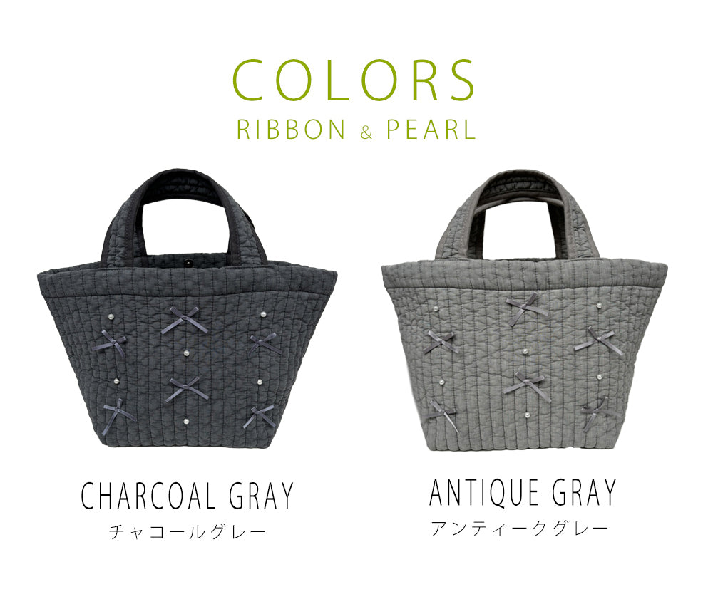 トウキョウヒャッカ 東京百花 【Tote Seryon トートセリョン】リボン＆パール(アンティークグレー) （GRAY） GRAY