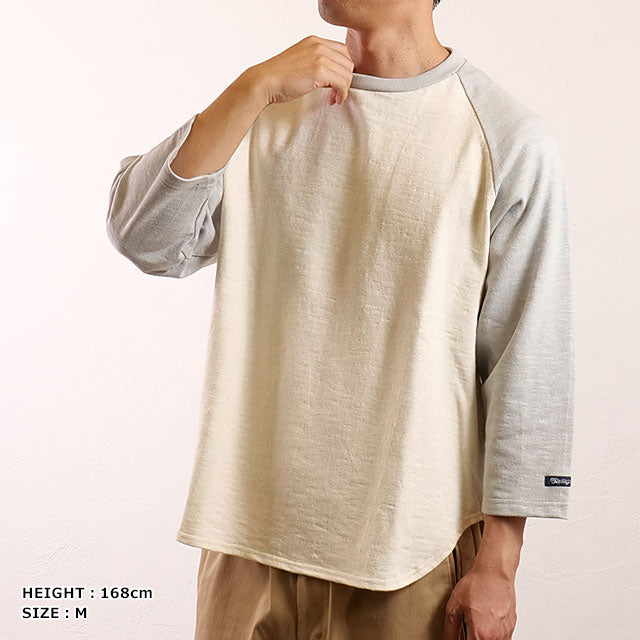 ティージーオーセンティッククラシック Tieasy AUTHENTIC CLASSIC Tieasy × mischief HDCS RAGLAN 3/4 CREW-T NATURAL/CLEAR-BLUE [te001CR34-SP SS24] （NATURAL/CLEAR-BLUE） NATURAL/CLEAR-BLUE