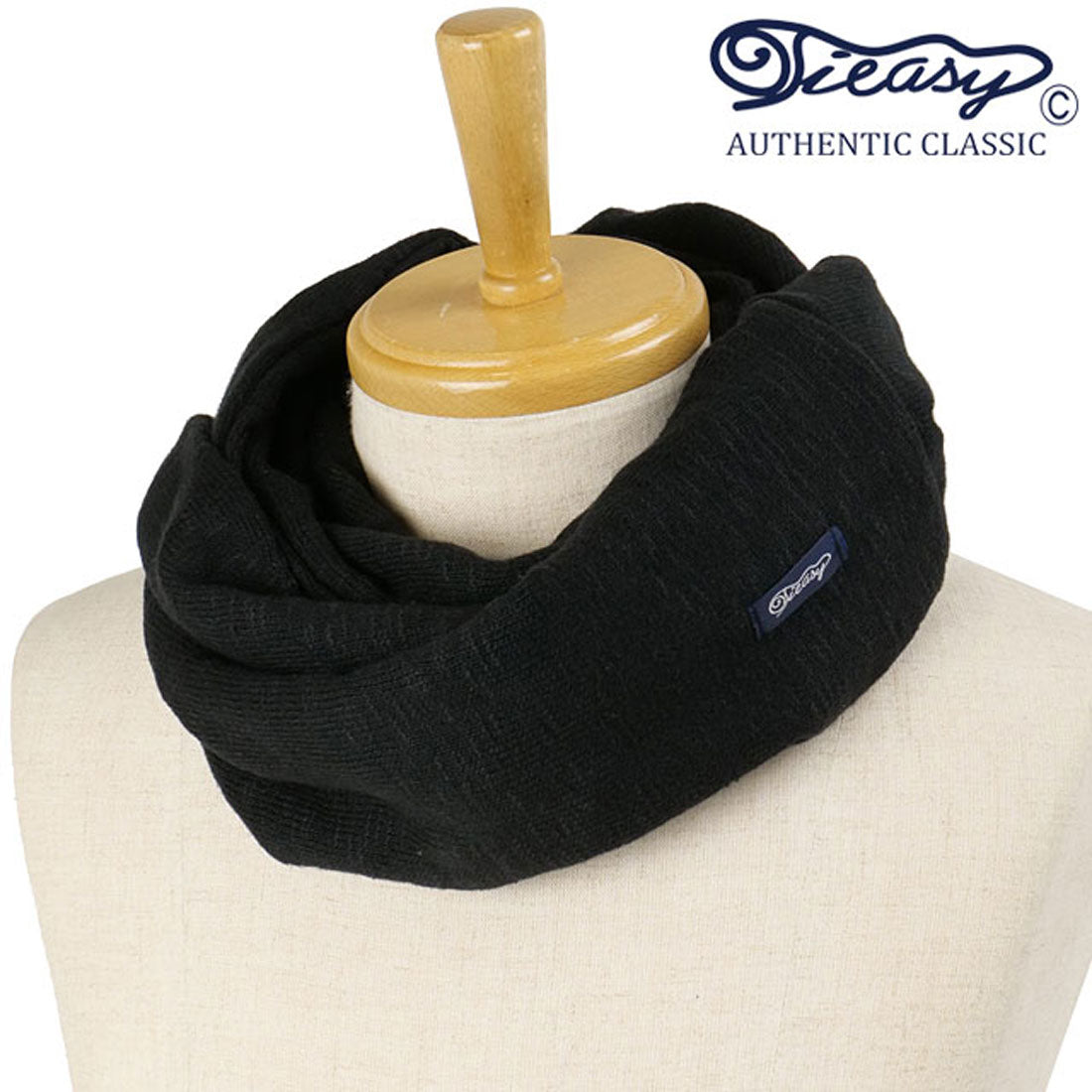 ティージーオーセンティッククラシック Tieasy AUTHENTIC CLASSIC Tieasy DOUBLE FACE SNOOD BLACK [te0022snd FW24] （BLACK） BLACK