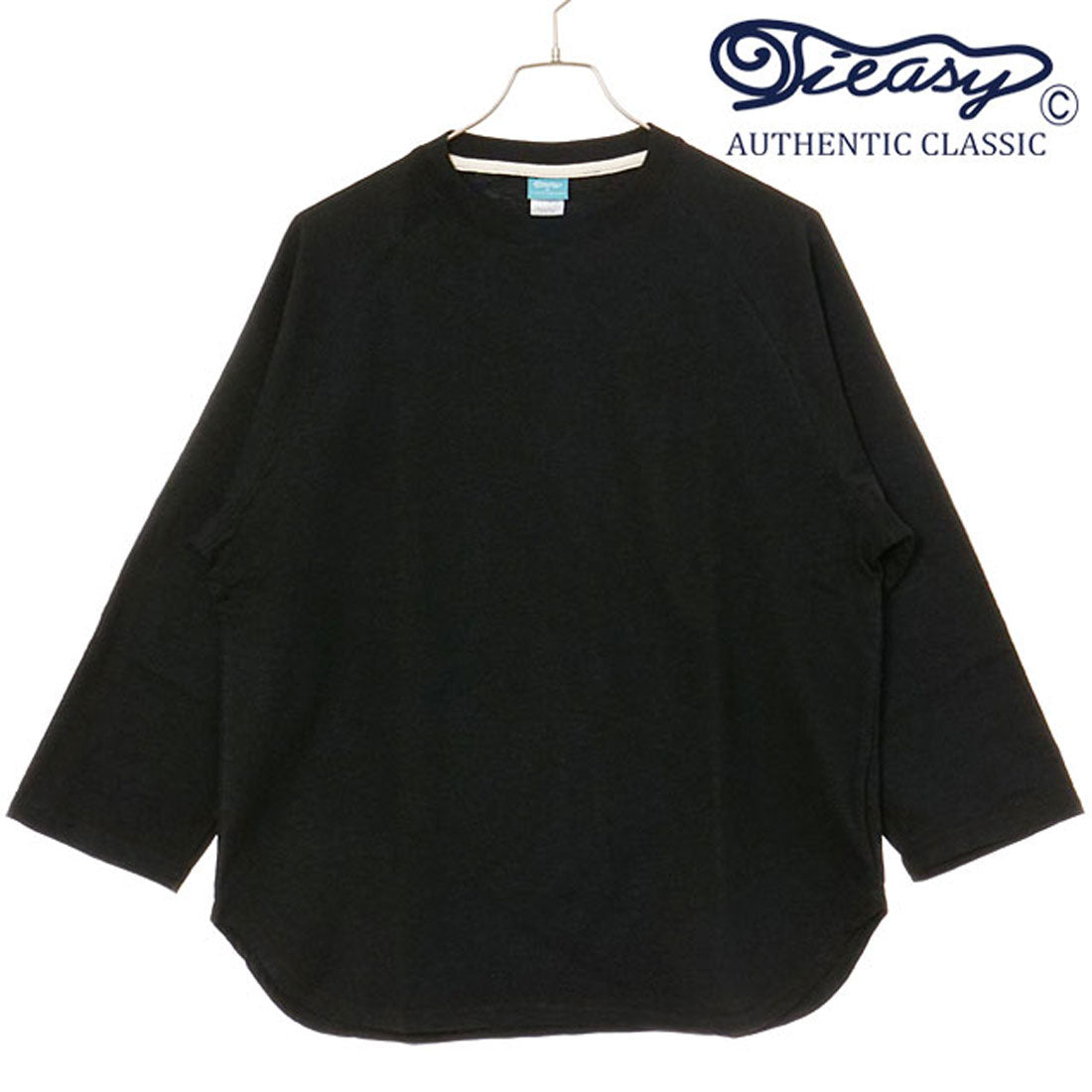 ティージーオーセンティッククラシック Tieasy AUTHENTIC CLASSIC HDCS LIGHT RAGLAN 3/4 CREW-T BLACK [te001LT-CR34 SS25] （BLACK） BLACK
