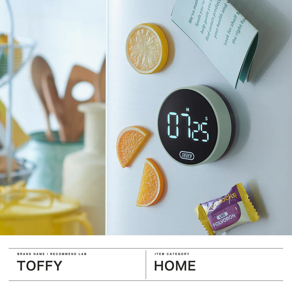 トフィー Toffy 正規品6ヶ月保証 トフィー タイマー 勉強 音 無音 Toffy おしゃれ かわいい 音量 調節 大画面 LED表示 カウントダウン カウントアップ 磁石付き 大画面ダイヤルタイマー K-KU22 【返品不可商品】 （PALEAQUA） PALEAQUA