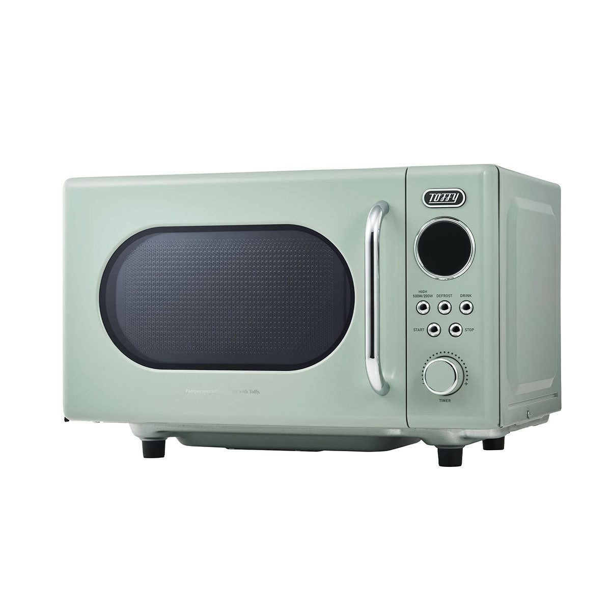 トフィー Toffy 【日本正規品】電子レンジ あたため 加熱 解凍 キッチン 家電 デザイン家電 調理器具 レンジ 消音 コンパクト レトロ おしゃれ シンプル 500W～650W ラドンナ LADONNA K-DR3 【返品不可商品】 （PALEAQUA） PALEAQUA