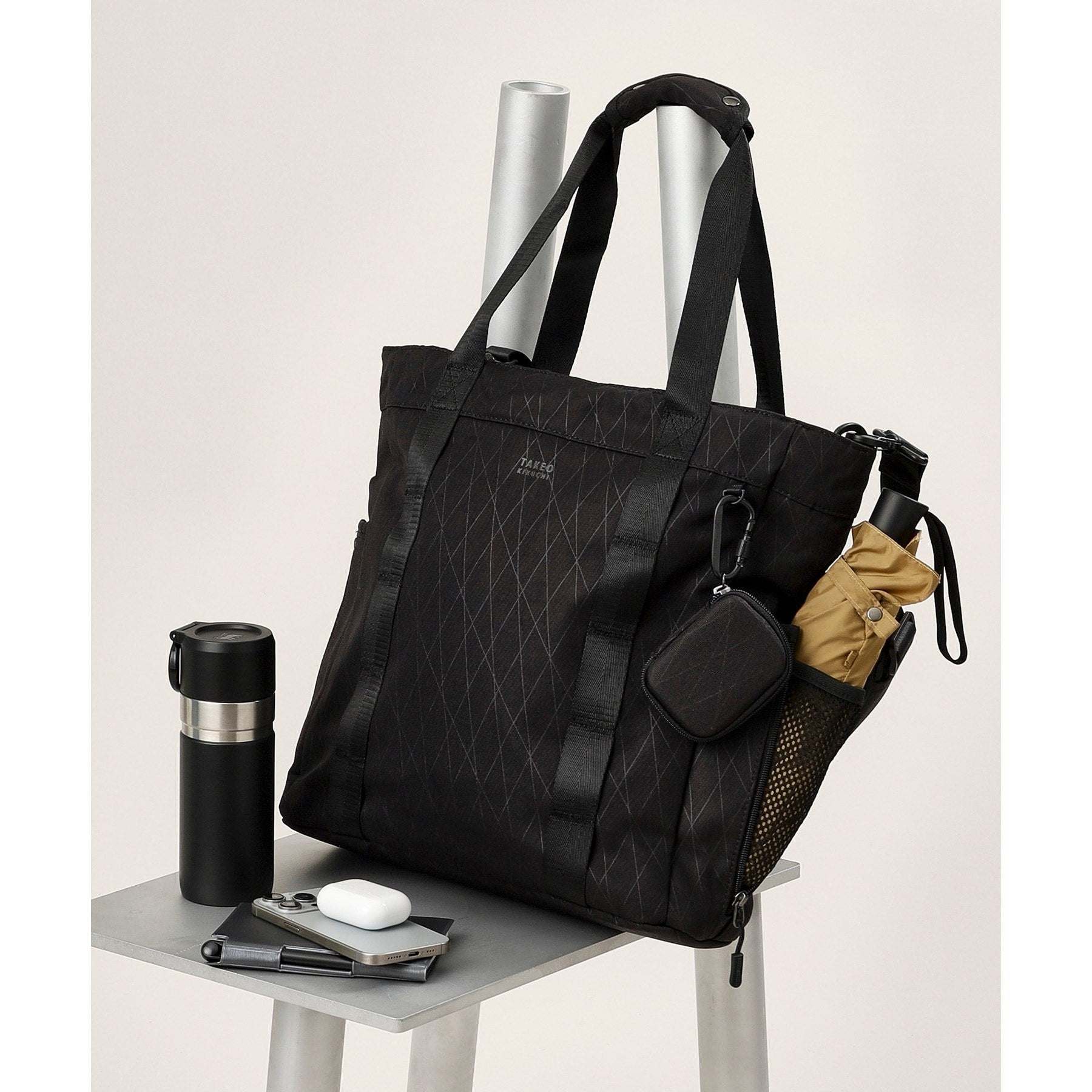 タケオキクチ TAKEO KIKUCHI 【多機能・軽量】2WAY シャドーライン トートバッグ （ブラック(019)） ブラック(019)