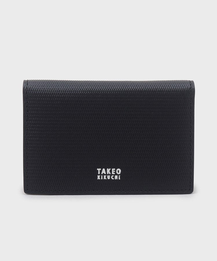 タケオキクチ TAKEO KIKUCHI ◆【ソフト＆ナチュラル】ミニメッシュ レザー 名刺入れ （ブラック(519)） ブラック(519)