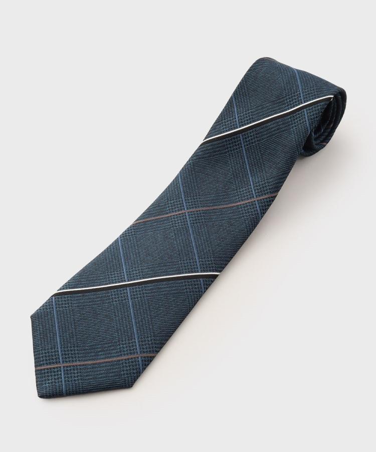 タケオキクチ TAKEO KIKUCHI 【Made in JAPAN】番千鳥ウィンドペン柄 ネクタイ （グリーン(222)） グリーン(222)