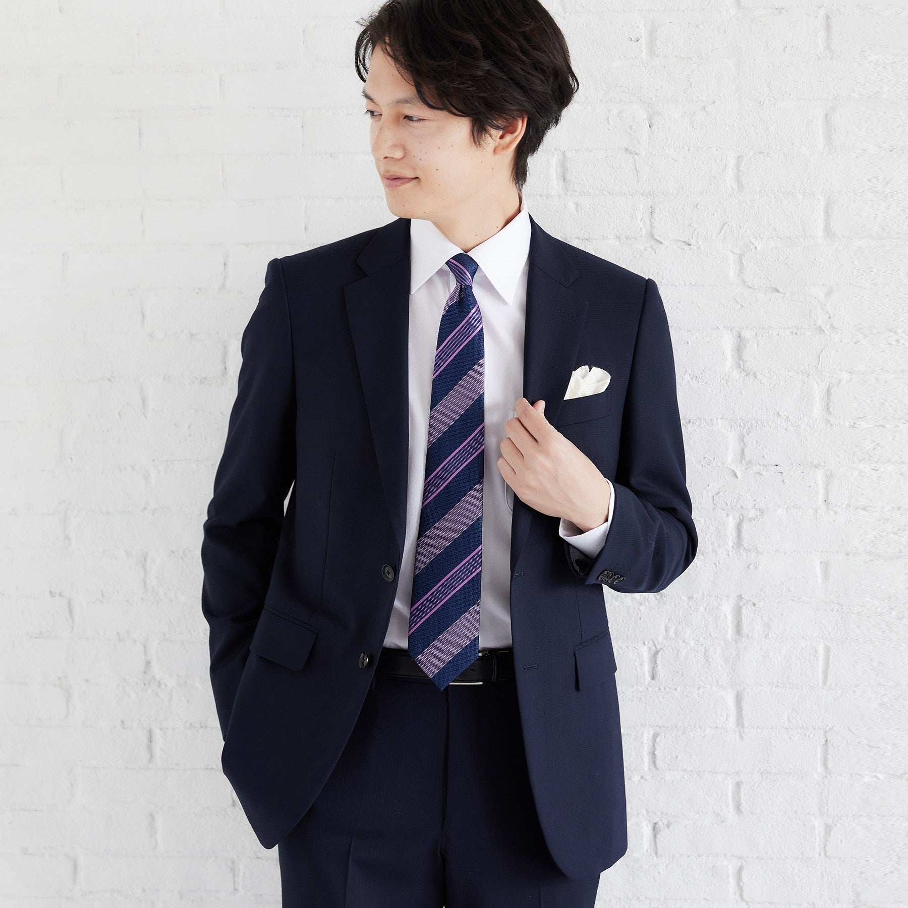 タケオキクチ TAKEO KIKUCHI 【THE FLAGSHIP】桧垣紋ストライプ ネクタイ