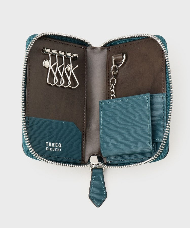 タケオキクチ TAKEO KIKUCHI 【NEW レザーリップルシリーズ】 スマートキーケース （ネイビー(094)） ネイビー(094)