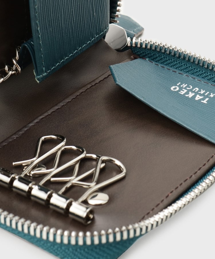 タケオキクチ TAKEO KIKUCHI 【NEW レザーリップルシリーズ】 スマートキーケース （ネイビー(094)） ネイビー(094)