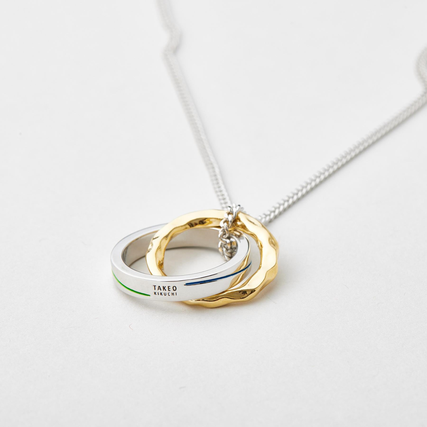 タケオキクチ TAKEO KIKUCHI カラードトップ Wリングネックレス （シルバー(006)） シルバー(006)