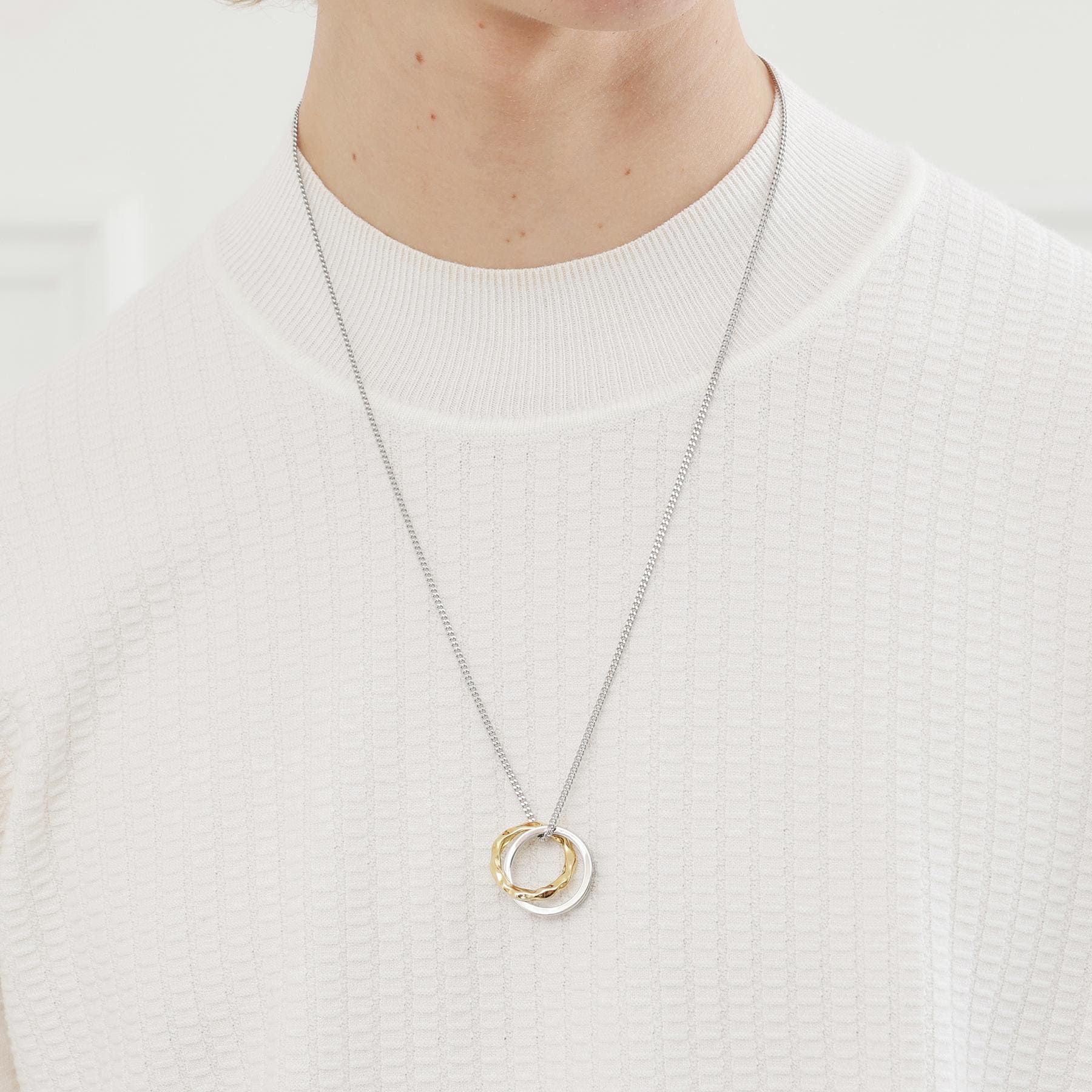 タケオキクチ TAKEO KIKUCHI カラードトップ Wリングネックレス （シルバー(006)） シルバー(006)