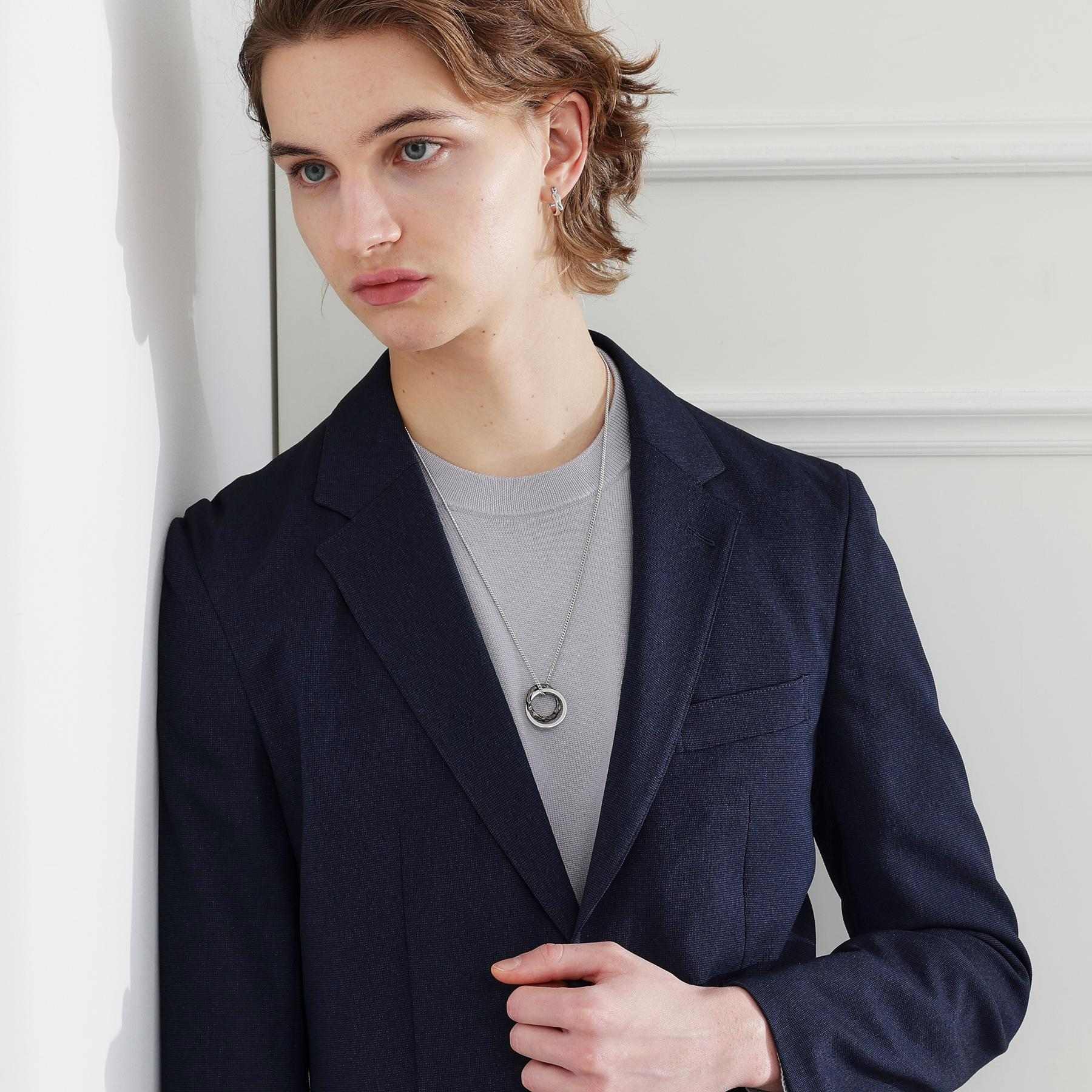 タケオキクチ TAKEO KIKUCHI カラードトップ Wリングネックレス （シルバー(006)） シルバー(006)