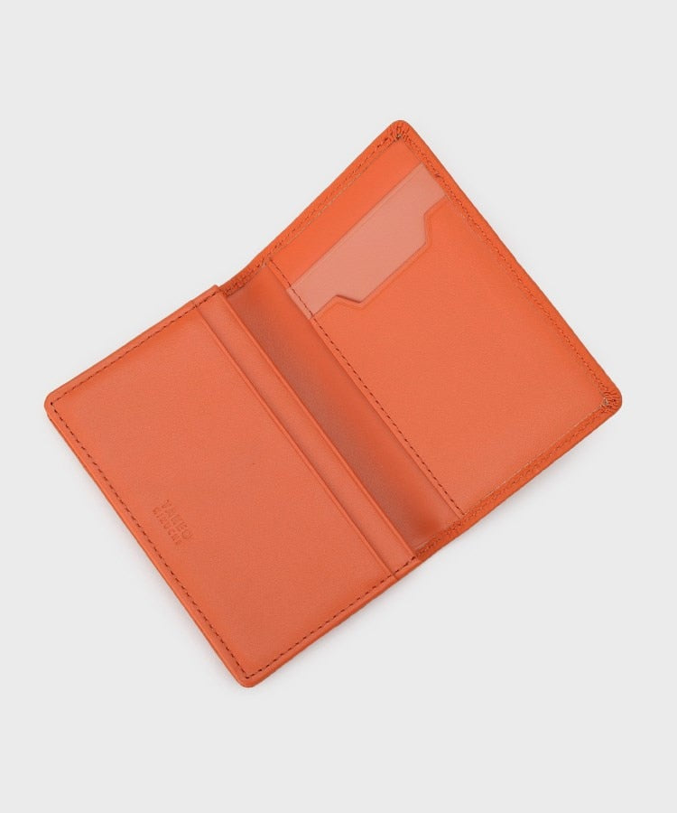 タケオキクチ TAKEO KIKUCHI ソフトシュリンクレザー名刺入れ （オレンジ(068)） オレンジ(068)