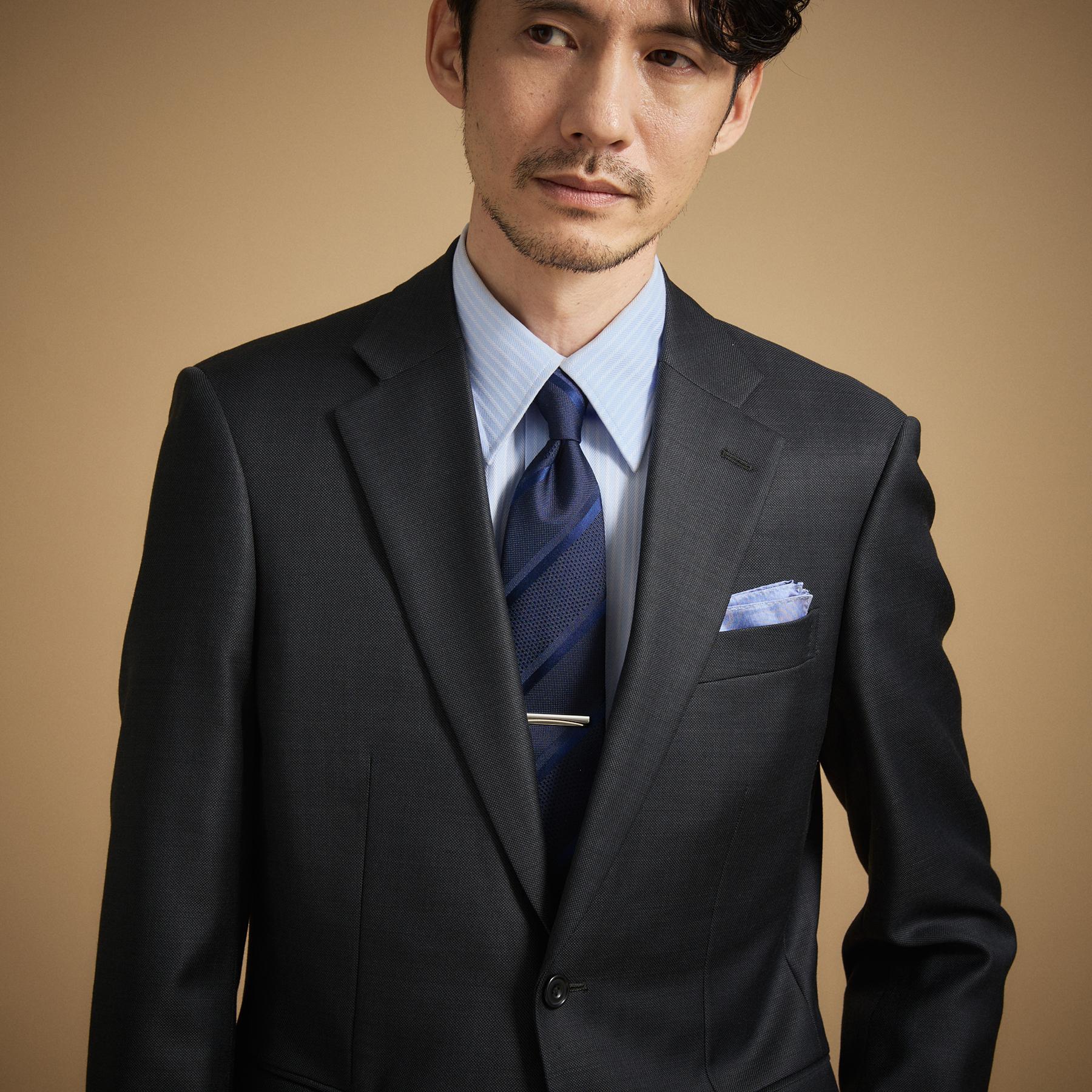 タケオキクチ TAKEO KIKUCHI 【BOXセット】クラシックシャドーストライプ ネクタイ＆タイバー （ネイビー(094)） ネイビー(094)