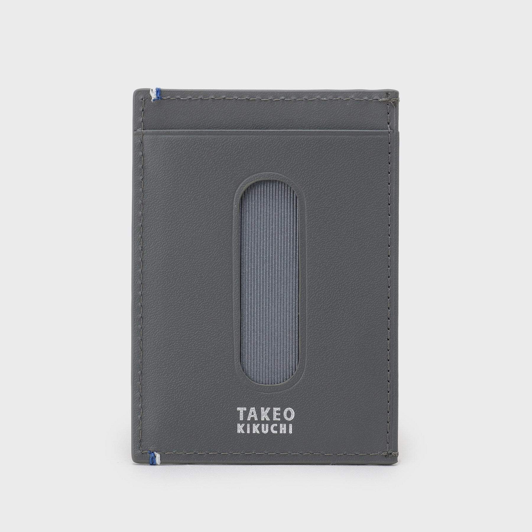 タケオキクチ TAKEO KIKUCHI 水シボレザー単パスケース （チャコールグレー(013)） チャコールグレー(013)