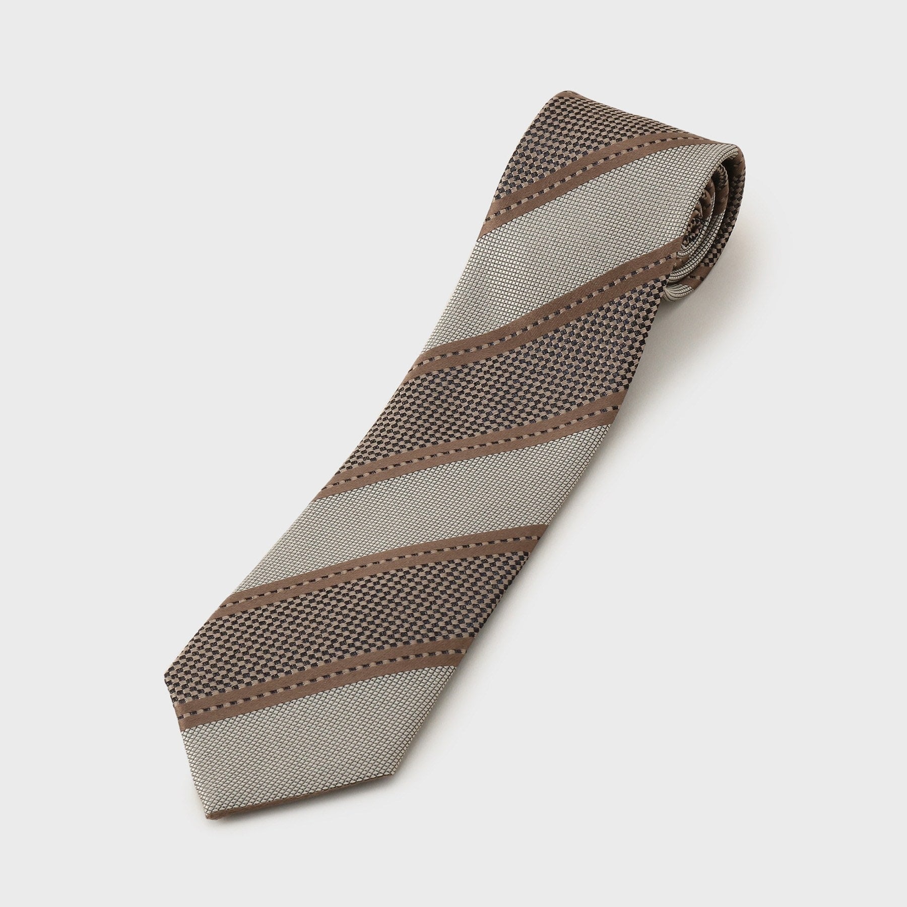 タケオキクチ TAKEO KIKUCHI 【タンザワシルク】柞蚕ストライプ （ベージュ(352)） ベージュ(352)