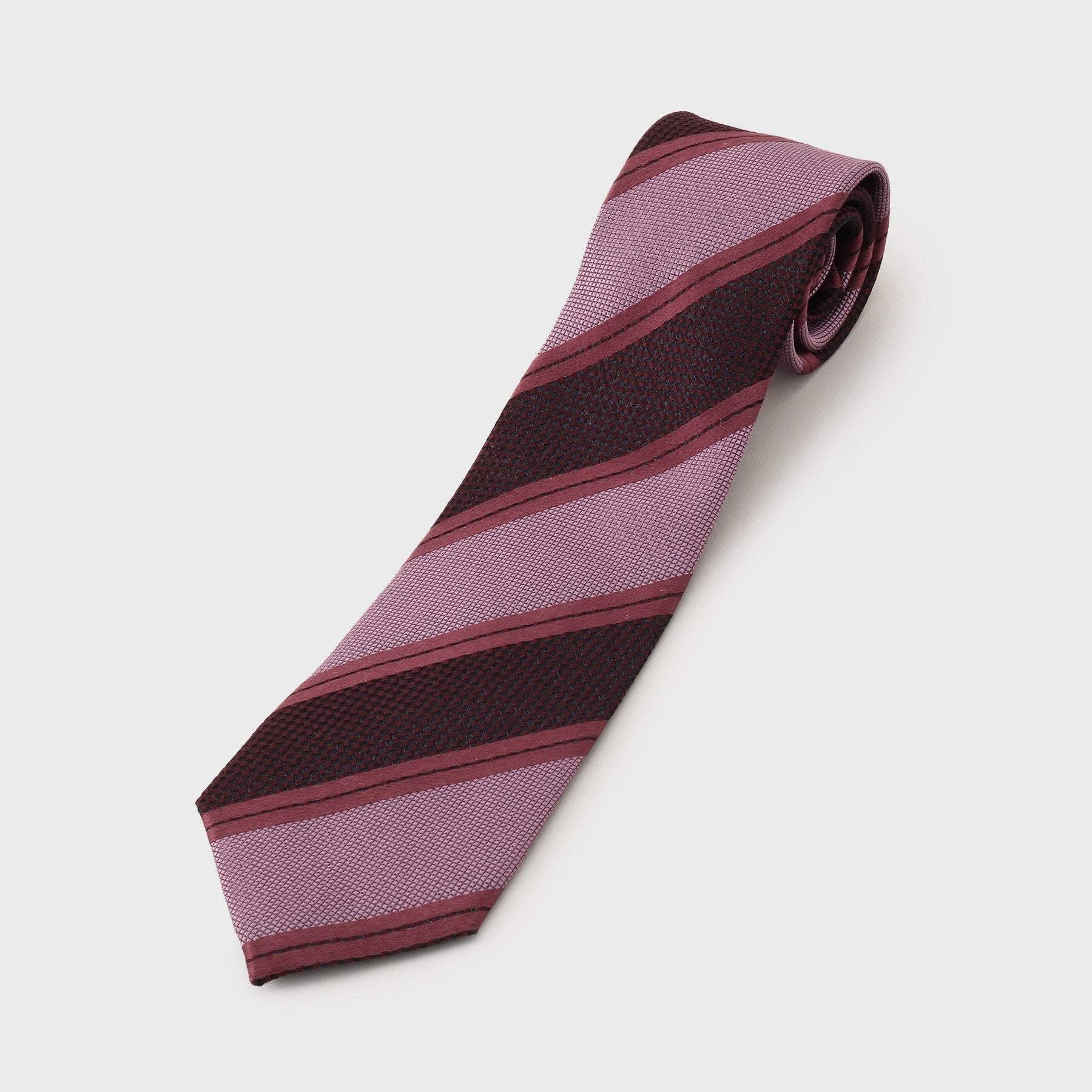 タケオキクチ TAKEO KIKUCHI 【タンザワシルク】柞蚕ストライプ （ピンク(371)） ピンク(371)