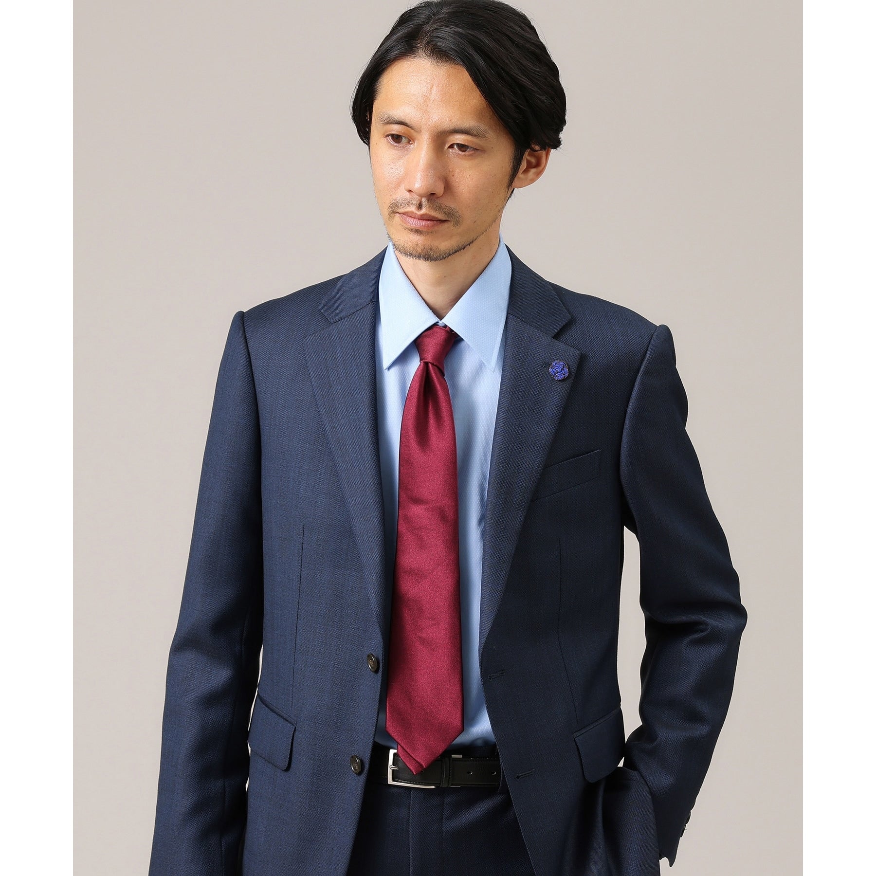 タケオキクチ TAKEO KIKUCHI 【職人の極み】 サテンモガ メランジネクタイ （ネイビー(093)） ネイビー(093)