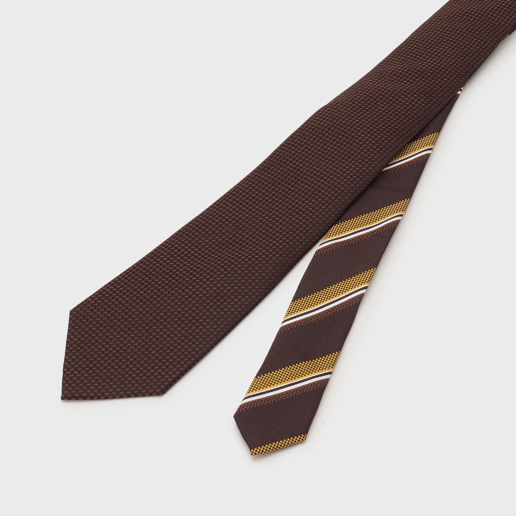 TAKEO KIKUCHI Plain Tie &amp; Tie Bar Color Box Set
