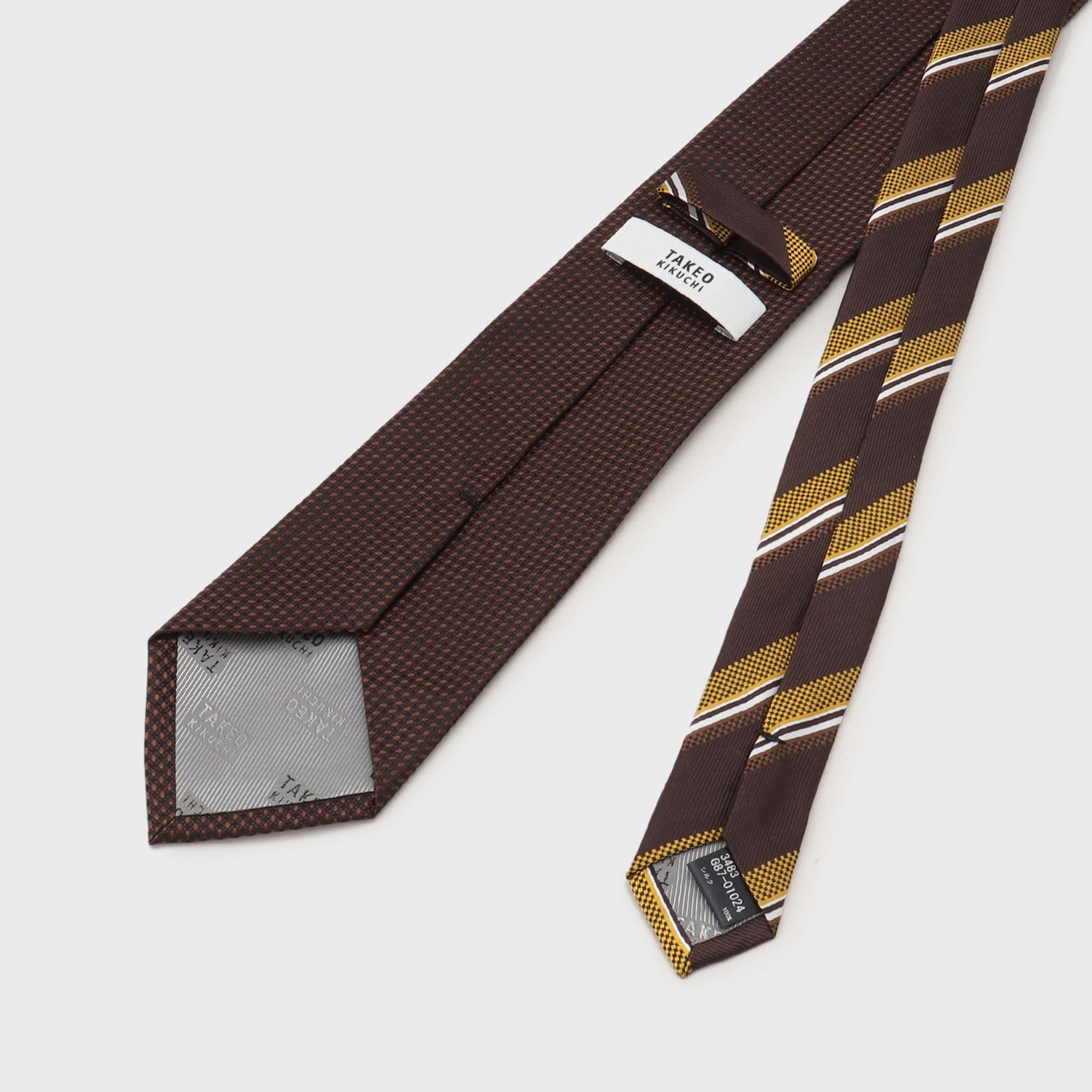 TAKEO KIKUCHI Plain Tie &amp; Tie Bar Color Box Set