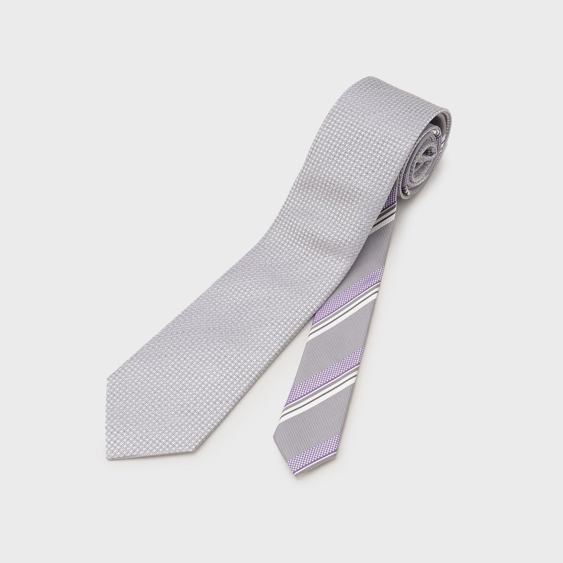 TAKEO KIKUCHI Plain Tie &amp; Tie Bar Color Box Set