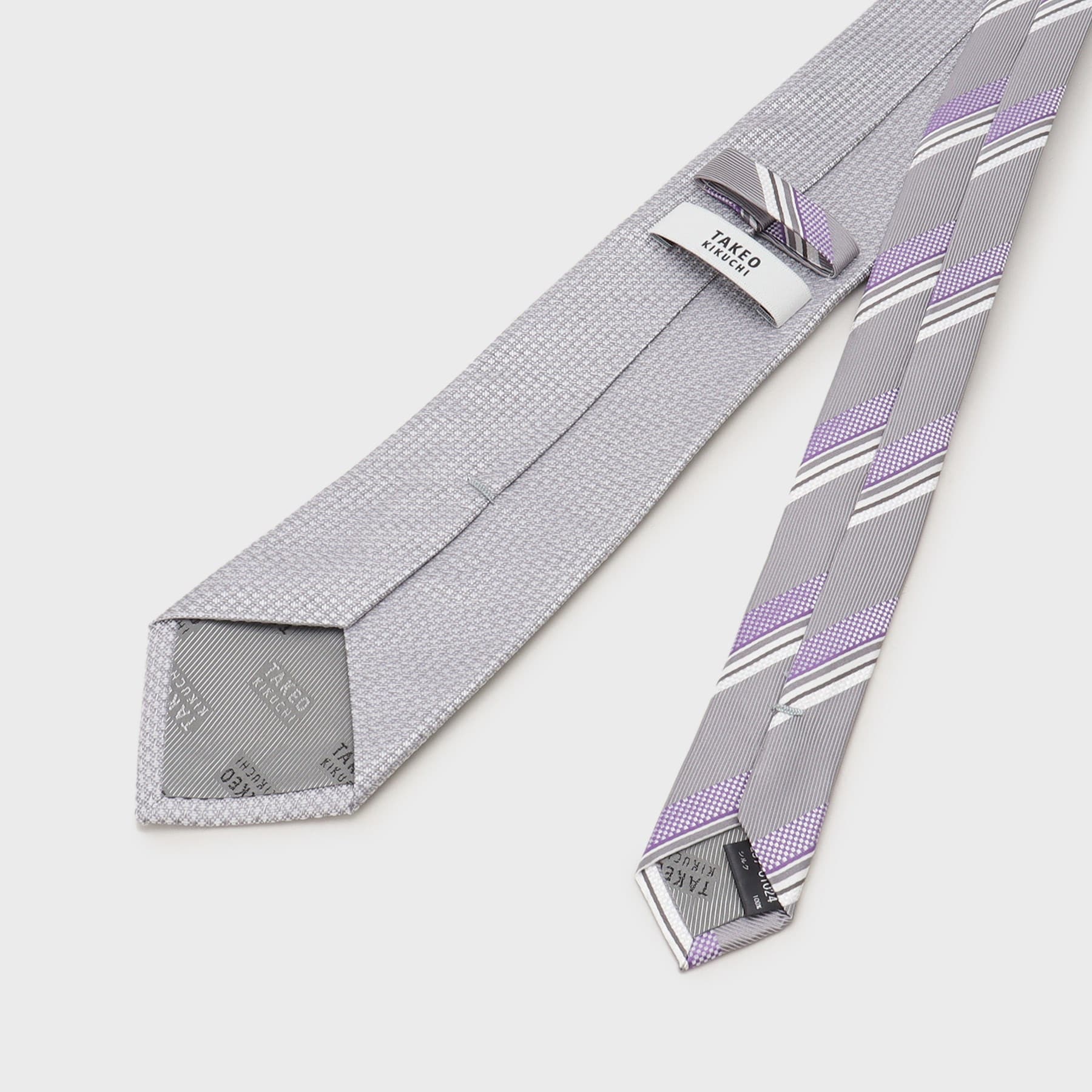 TAKEO KIKUCHI Plain Tie &amp; Tie Bar Color Box Set