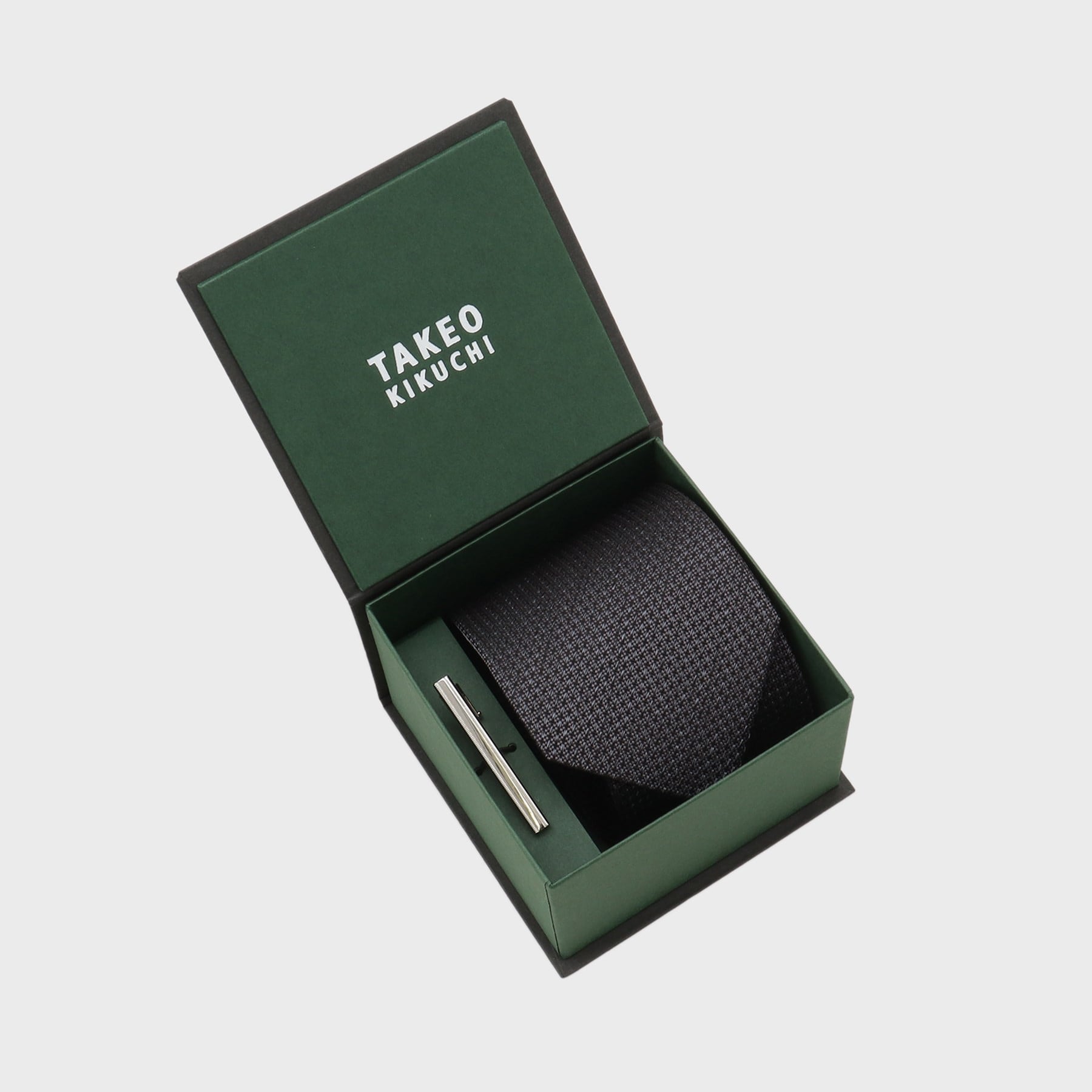TAKEO KIKUCHI Plain Tie &amp; Tie Bar Color Box Set