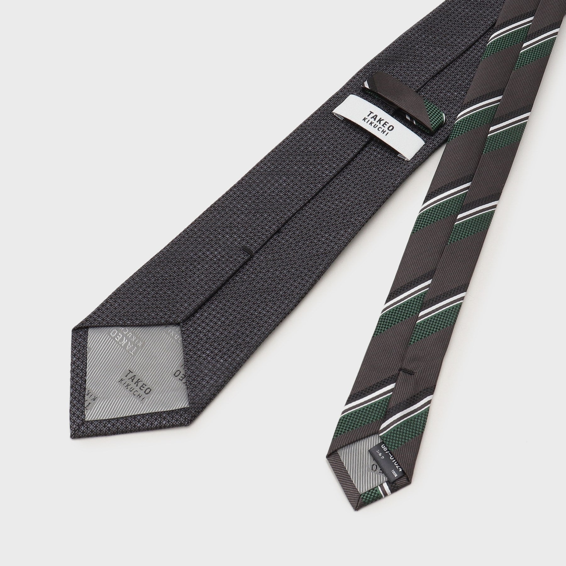 TAKEO KIKUCHI Plain Tie &amp; Tie Bar Color Box Set