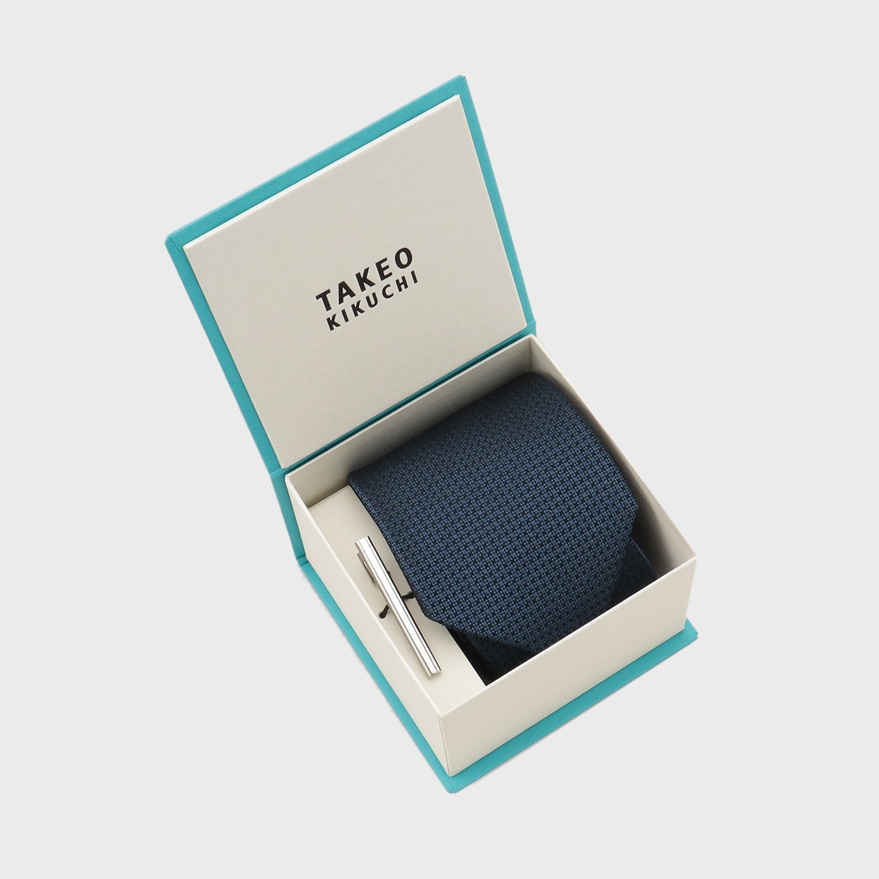 TAKEO KIKUCHI Plain Tie &amp; Tie Bar Color Box Set