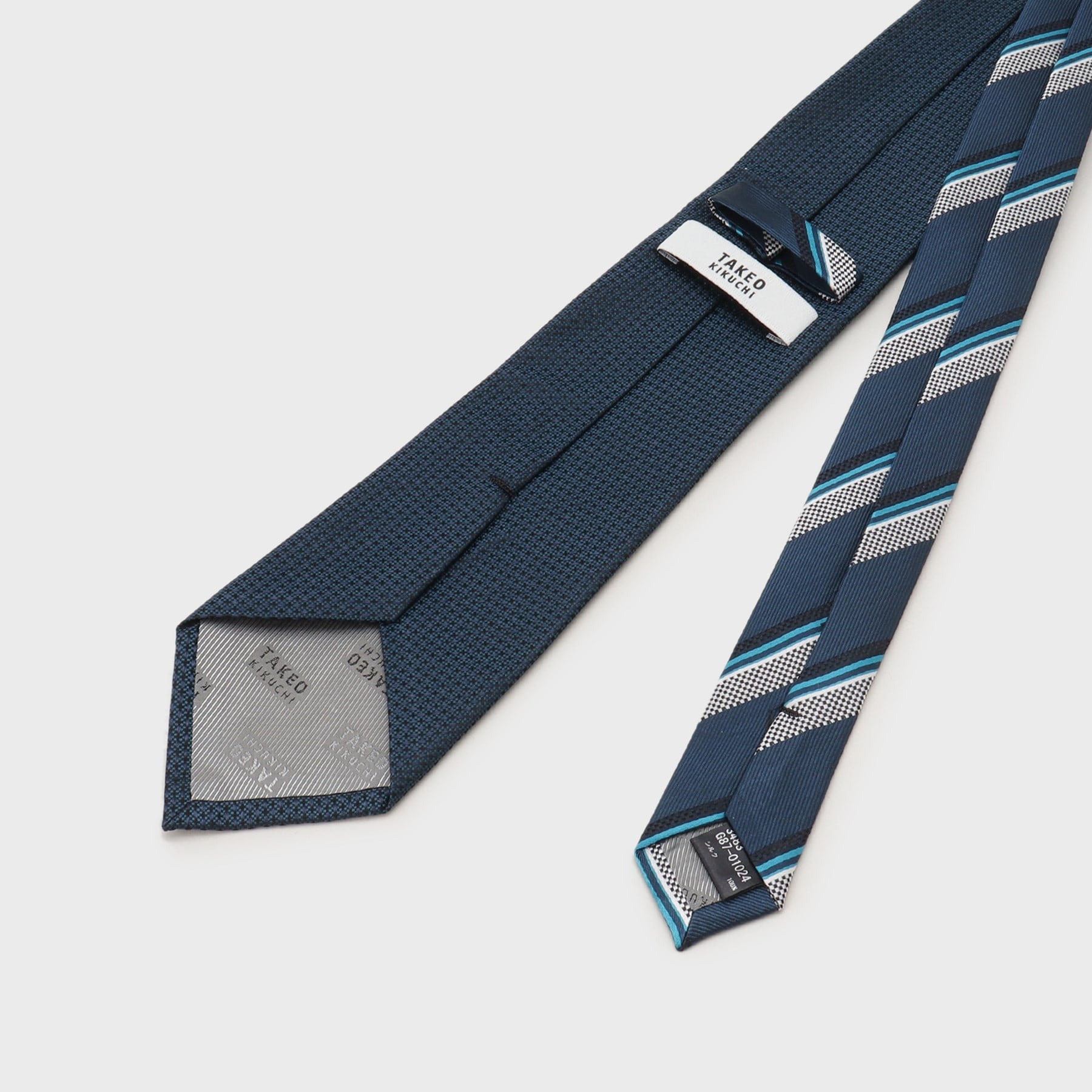TAKEO KIKUCHI Plain Tie &amp; Tie Bar Color Box Set