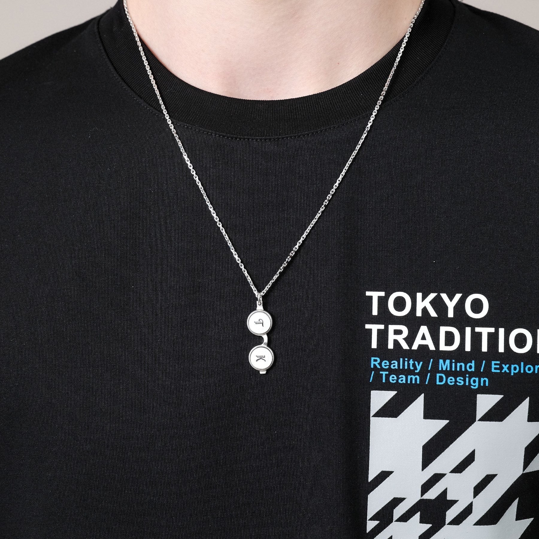 タケオキクチ TAKEO KIKUCHI 【Made in JAPAN】アーカイブ グラス ネックレス（ブラックシルバー(009)） ブラックシルバー(009)